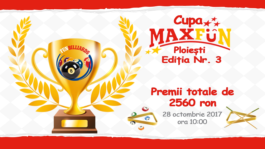 Cupa de biliard MaxFun Ploiesti
