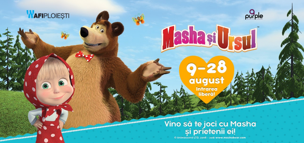 AFI Ploiești găzduiește expoziția pentru copii Masha și Ursul