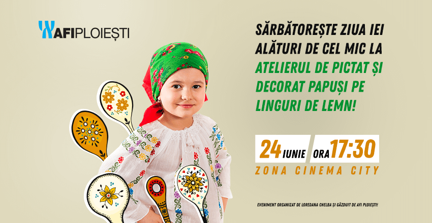 Atelier pentru copii de pictat si decorat pe linguri de lemn