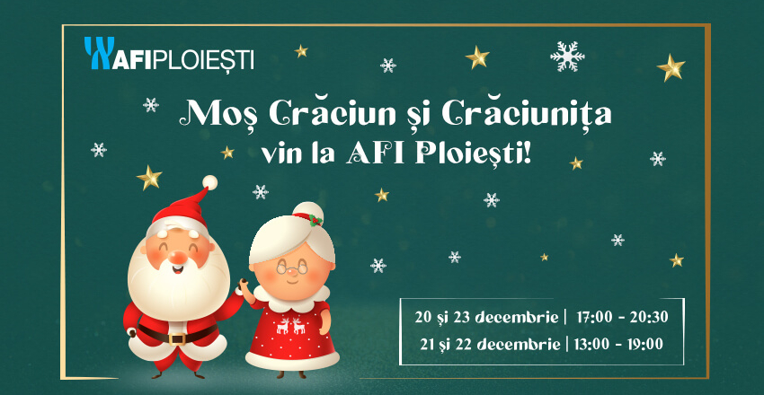 Mos Craciun si Craciunita vin la AFI Ploiesti!