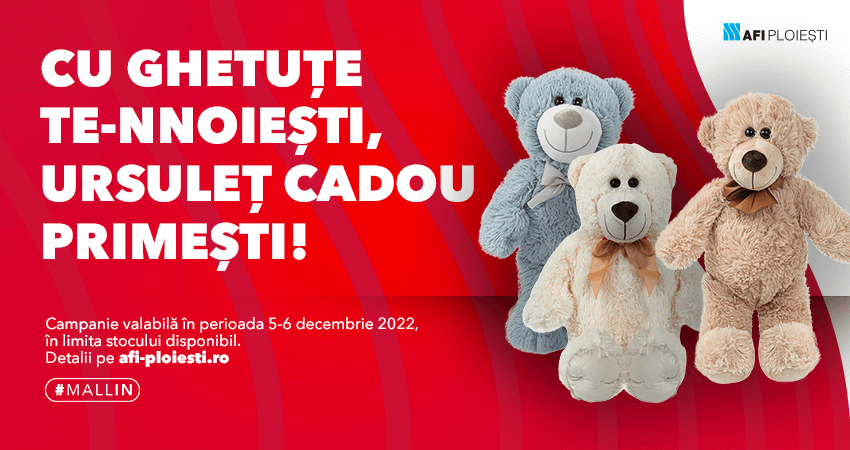 Cu ghetute te-nnoiesti, ursulet cadou primesti